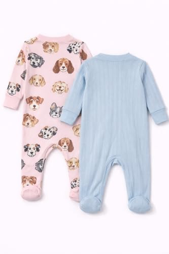 Image of TuddyBuddy Baby Girl's Cotton Printed Full Sleeves Sleepsuit /Footed Rompers for Baby Girl