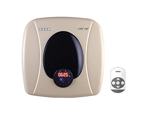 Buy USHA Verve Digital Storage 25-Litre 2000 Watt Verticle Water Heater 5  Star (Ivory Blue) Online at Low Prices in India - Amazon.in