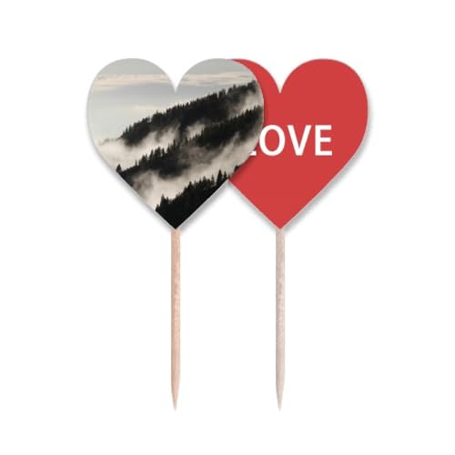 Drapeau amour cœur pour cupcake et brunch de mariage champêtre unique