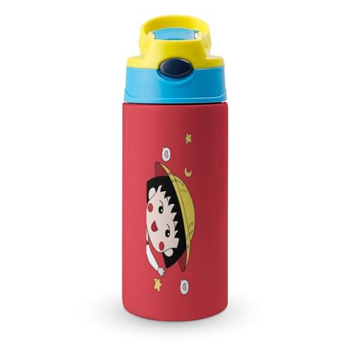 ちびまる子 子供 水筒 ウォーターカップ 魔法瓶 スポーツボトル ポップアップ 漏れ防止 ステンレスボトル ティーカップ 保温 保冷 携帯便利 旅行 通勤 通学 大人 子供用 人気 プレゼント 350ml