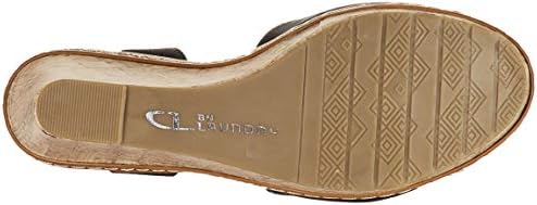 CL by Chinese Laundry Women's Booming Wedge Sandal, Black Nubuck, 6 M US | Image 3