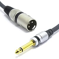 Cavo Microfono XLR Maschio A Jack 6.3mm - 1m, Per Audio, Qualit&agrave; Studio