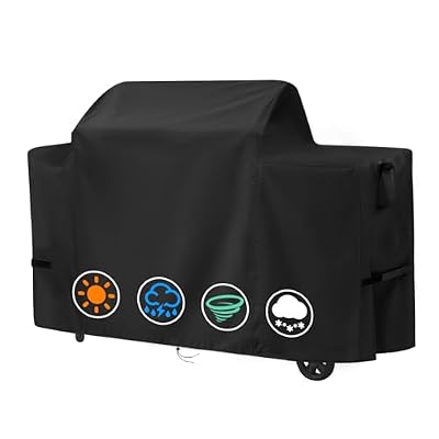 Letsteel Grill Cover for Traeger Timberline XL Wood Pellet Grill (TBB01RLG), 600D Waterproof Cover for Traeger BAC639 Woodridge Grill, Pellet Smoker Grill Covers Accessory, 77" L x 29" W x 47" H