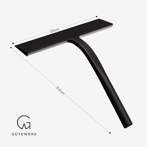 2 in 1 Fensterreiniger und Reinigungstuch, 23 cm Glasreiniger, Duschabzieher Box, Fensterreinigung waschbar, professioneller Fensterabzieher für Fenster, hygienischer Fensterreiniger mit ergonomischem