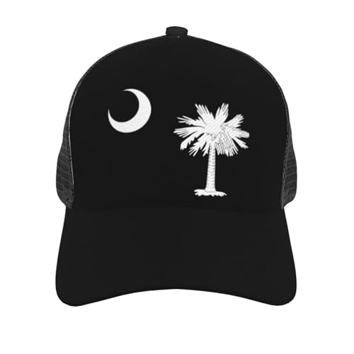 South Carolina Palmetto Trees Unisex Mesh Baseball Caps - Classic Adjustable Hat3