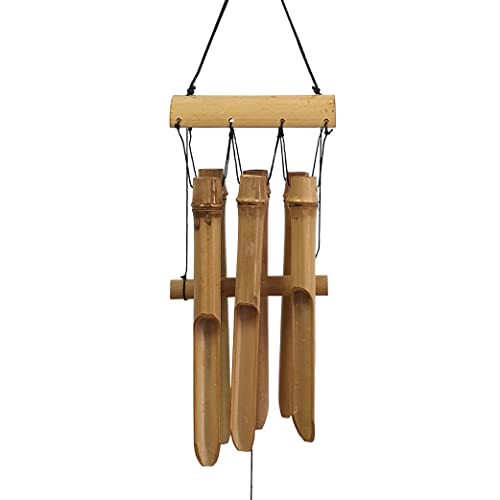 Ankinte Bamboo Wind Chime Outdoor, 6 Small Bamboo Bell Tubes For Outdoor Or Indoor Home Décor, Handmade Natural Soothing Sound 23 Inches cover