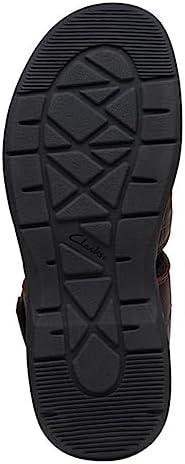 Clarks Men's Walkford Fish Flat Sandal, Brown Tumbled Leather, 7 | Image 7