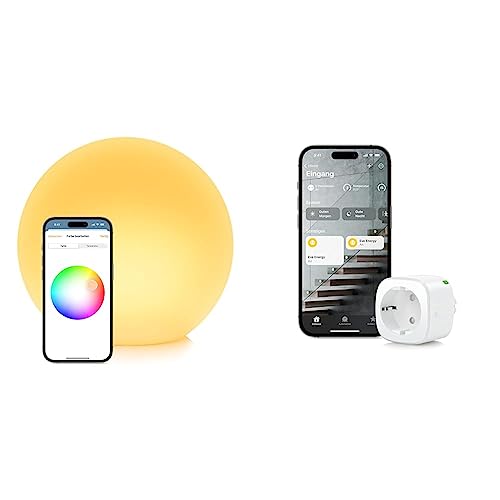 Eve Flare - Tragbare smarte LED-Kugelleuchte, wasserbeständig & Energy (Matter) - Smarte Steckdose, App- und Sprachsteuerung Eve Flare - Tragbare smarte LED-Kugelleuchte, wasserbeständig & Energy (Matter) - Smarte Steckdose, App- und Sprachsteuerung