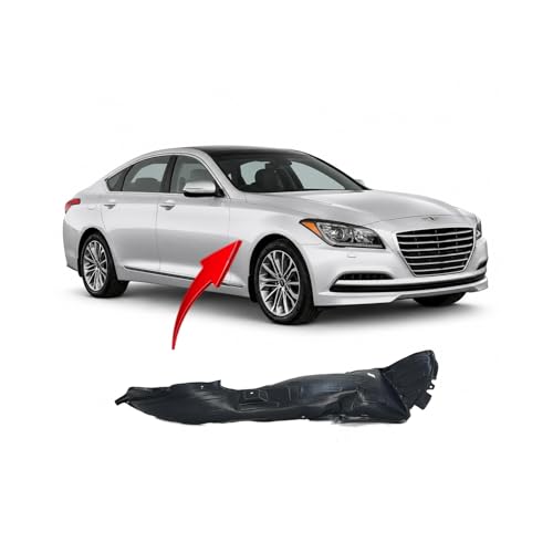 Image of FitParts Compatible with Hyundai Genesis 2013-2016 Front Right Fender Liner | Passenger Side, Coupe, Plastic, Ready to Install, OEM 868122M500, HY1249144
