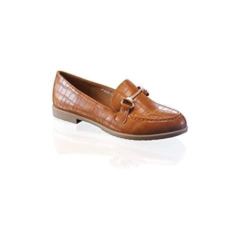 Womens Loafers Ladies Flat Slip-on Slider Casual Comfy Daily Wear Shoes Camel Cover