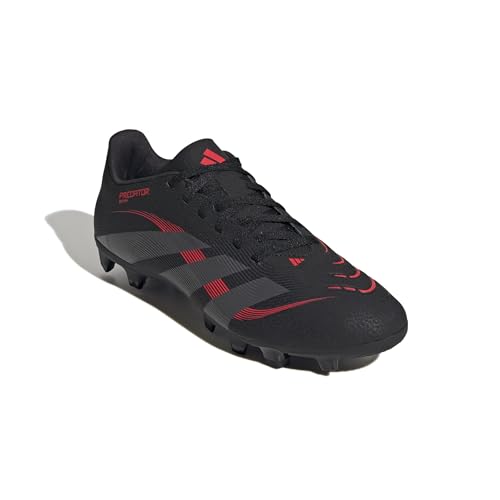 adidas Unisex Predator Club Firm Ground/Multi Ground Football Boots, Core Black/Grey Four/Lucid Red, 9 UK - Image 2
