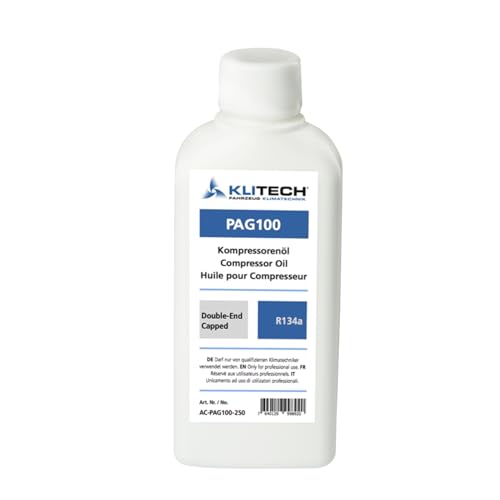Lube1 Klimaanlagenöl PAG100 - R134a 250ml I Kompressor Öl geeignet für alle Füllstationen mit automatischem Öleinzug I Direktbefüllung von...
