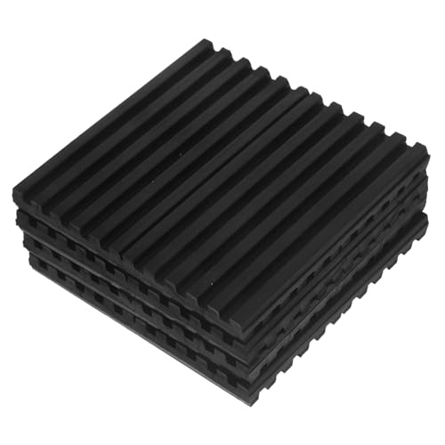 FUNOMOCYA 4pcs Rubber Shock Pad Air-Conditioning Rubber Pad Shock-Absorbing Pads for Ac Shockproof Pad for Ac Mechanical Vibration Damping Pads Shockproof Condenser Pad Ac Rubber Pads Black
