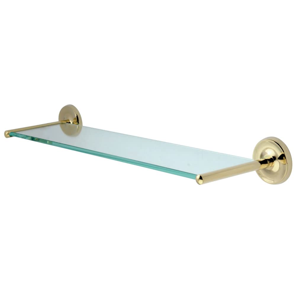 Kingston BrassBA319PB Classic Glass Shelf, Polished Brass