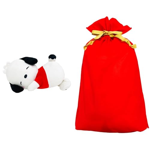 MORIPiLO 抱き枕 クッション ポチャッコ (ラッピング袋セット) サンリオ キャラクター グッズ 大きい ぬいぐるみ レッド (添い寝枕 Mサイズ 約45cm) SANRIO まくらのモリシタ 4620754