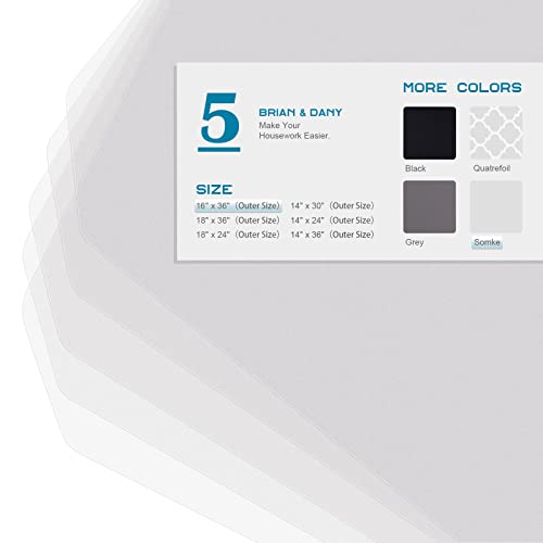 Image of BRIAN & DANY Wire Shelf Liner 16 inch X 36 inch, Heavy Duty Shelf Liners for Wire Shelving, Waterproof Protector Mats, Set of 5, Transparent