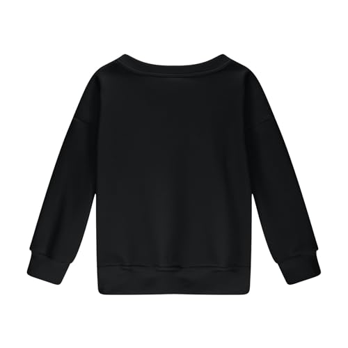 DDAPJ pyju Girls Casual Crewneck Sweatshirts Kids Long Sleeve Oversized Pullover Basic Tops Fall Fashion Clothes 5-14 Years4