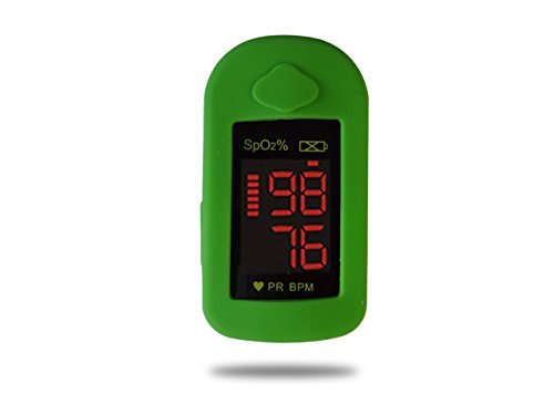 Concord Fingertip Pulse Oximeter with Reversible Display - Blood Oxygen Saturation Monitor with Carrying Case, Batteries and Lanyard - Easy to Use, Accurate SpO2 & Pulse Measurement (Emerald) - Image 6