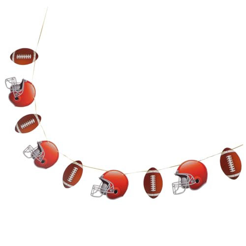 HOOTNEE American Football Set Rugby Helmet Bunting Banner for Birthday Celebration