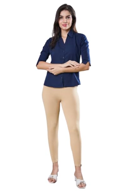 prostr Ankle Length Regular Leggings for Women, Skin, High Waist, Stretchable-picture-23