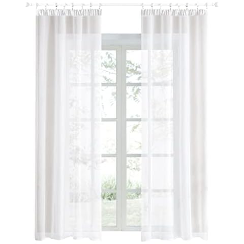 Topfinel Cortinas Cocina 2 Piezas Blancas Cover