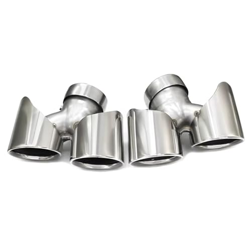 Embout de silencieux argenté haute finition pour Carrera 991.2 non-PSE