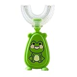 KOqwez33 Electric Toothbrush with U-Shaped Toothbrush, Whitening Massage Kids Deeply Cleaning Soft Brush Hair Lightweight Teeth for Toddlers - Green 2-7Years
