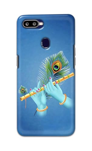 Image of PRINTFIDAA Printed Hard Back Cover Case for Oppo F9 | Oppo F9 Pro | Realme U1 | Realme 2 Pro Back Cover (Flute in Krishna Hands) -112