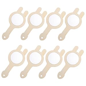 HOOTNEE 8-teiliges Holzspiegel Bastelset für Kinder