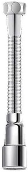 Universal Faucet Extender Stainless Steel Rotation Kitchen Sink Anti-Splash Nozzle Aerator Extension Hose(50cm(19.69in))