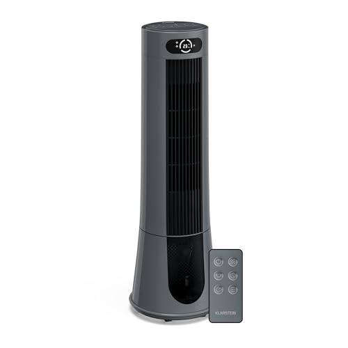 KLARSTEIN Rafraichisseur d’Air, Refroidisseur d’Air Évaporatif, 7L, Télécommande, Minuterie, Mobile, Ventilateur Climatiseur Chambre 20m², Dark Grey