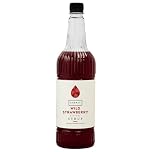 Simply Wild Strawberry Syrup, Vegan & Nut Free Flavoured Syrup for Coffee, Cocktails & Baking (1 Litre)