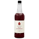 Simply Wild Strawberry Syrup, Vegan & Nut Free Flavoured Syrup for Coffee, Cocktails & Baking (1 Litre)
