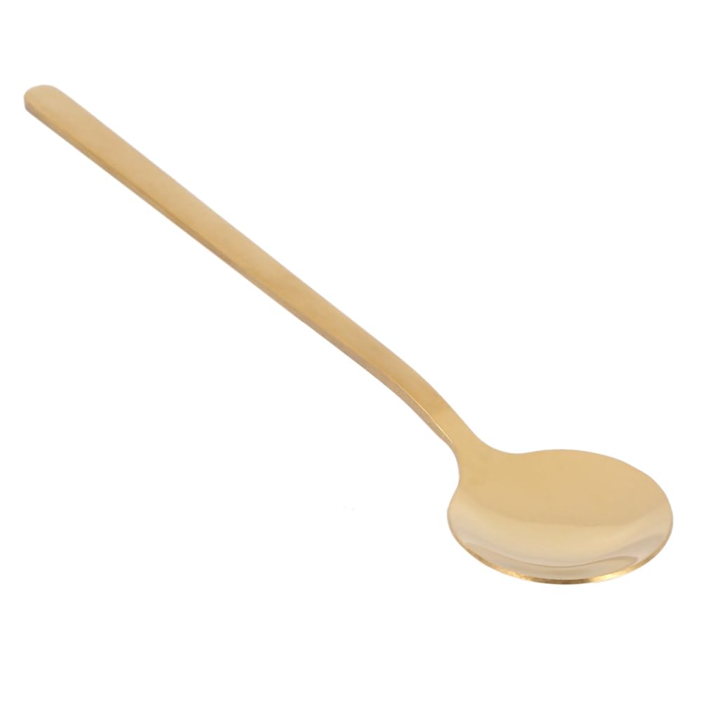 Juego de 96 cucharas de café redondas de acero inoxidable, mini cucharas de té, azúcar, postre, cucharilla de helado, cucharilla de sopa, accesorios de cocina (dorado)