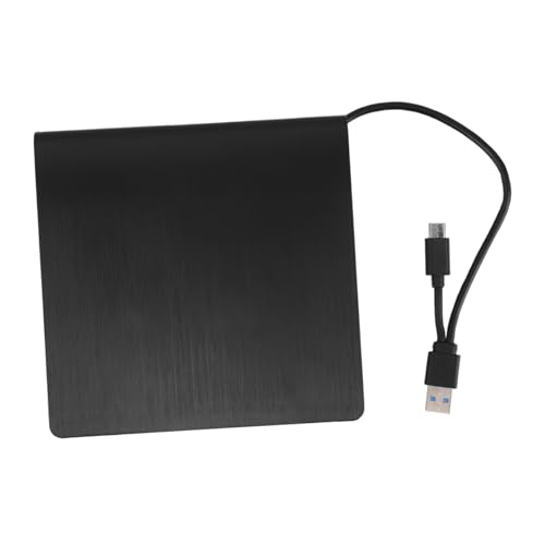 Veemoon Grabadora De Unidad Óptica Reproductor De DVD De La Computadora Unidad De DVD Externa Reproductores De CD Reproductor De CD Portátil Grabadora De CD para Laptop El Plastico Negro