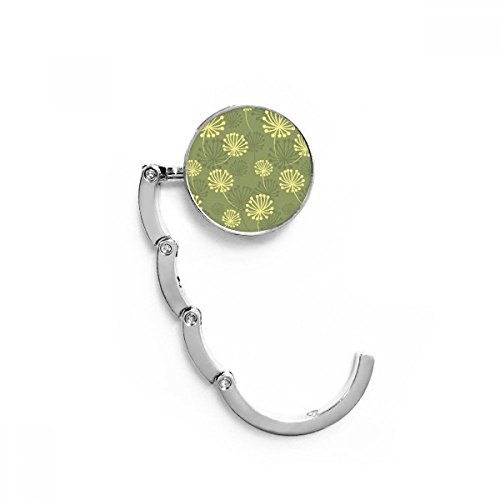 Soporte de bolso para mesa plegable y gancho decorativo de diente de león amarillo