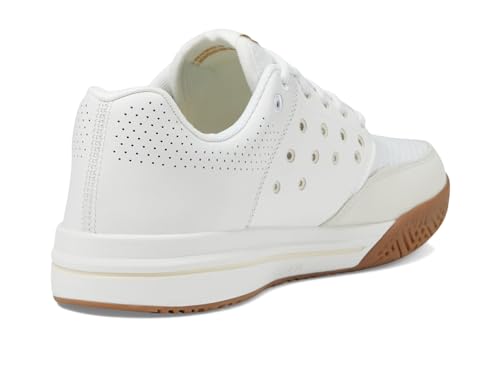 SKECHERS Women's Viper Court Luxe Sneaker, White/Grey, 8