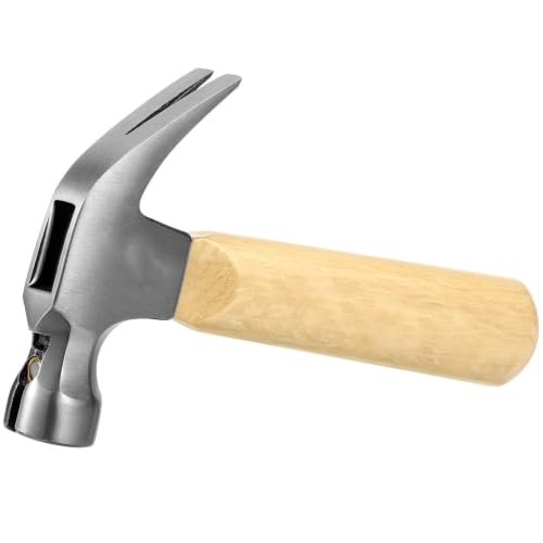 Housoutil Martillo de Garra Antideslizante para Carpintería Mango Corto Mini Metal Resistente, Adecuado para Reparaciones Hogar y Taller
