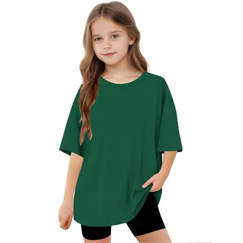 Oversized T-Shirts for Girls Kids Summer Basic Crewneck Loose Fit Short Sleeve Unisex Boys Sports Athletic Clothes2
