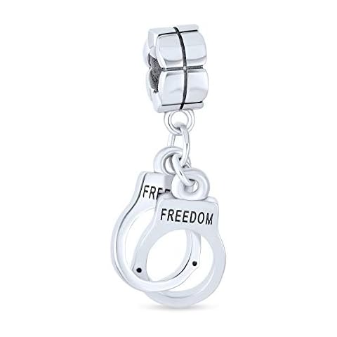 Bling Jewelry Partners In Crime Sombras De Gris Colgante Esposas Charm Bead Cover