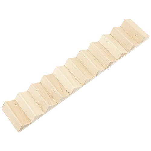 AUEAR, Miniature Stairs Wood Stair 1:12 Wooden Stringer Steps Model DIY Staircase Accessories Decor for Furniture Micro Landscape Decorations No-Handrail Role