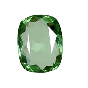 REAL-GEMS Pendant Size Cushion Cut Green Amethyst Gemstone 60-70Ct Approx