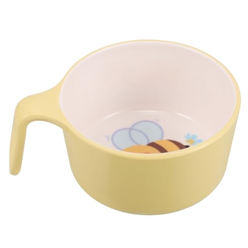 Mikinona Bienen Teller und Schale Unzerbrechliches Kindergeschirr mit Abgerundeten Kanten Sicher für Jungen und Mädchen Buntes Essgeschirr für Gesunde Mahlzeiten