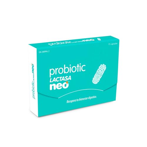 NEO - PROBIOTIC LACTASA 15 capsulas | Probiótico Natural a Base de Lactasa | Sin alérgenos, sin GMO, sin nanomateriales | Tomar 1 para prevenir molestias por Lactosa