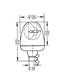  Hella Rundumleuchte KL Rotafix R, 2RL006846 (blau 12 Volt)
