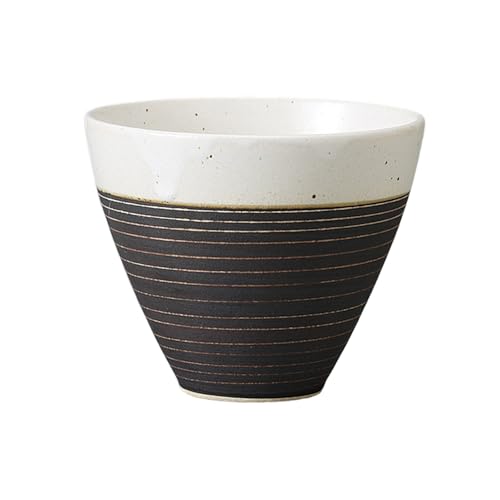 エールネット(Ale-net) 湯呑 煎茶碗 千茶碗 8.7×7.5cm 220cc チョコウズ反湯呑 電子レンジ対応 美濃焼 日本製