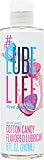 LubeLife Water-Based Cotton Candy Flavored Lubricant, Personal Lube for Men, Women and Couples, Made Without Added Sugar, 8 Fl Oz