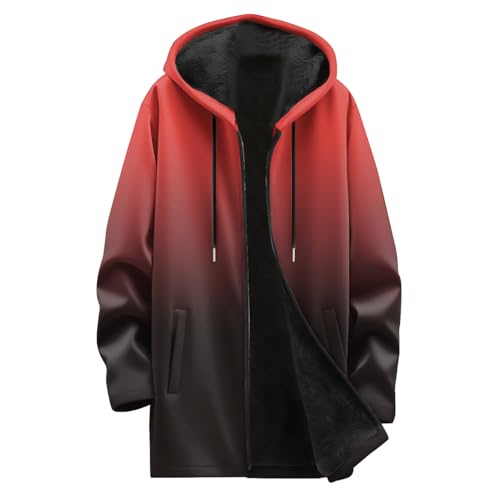 Ymosrh Men's Casual Zip Up Hoodies, Gradient Color Long Sleeve Fall Winter Warm Pullover Hooded Sweatshirts, M-3XL2