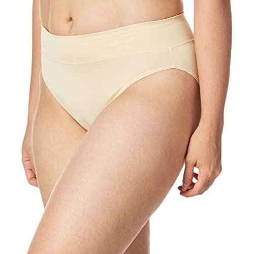 Warner's Women's No Pinching No Problems Hi Cut Brief Panty, Sand, X-Large
