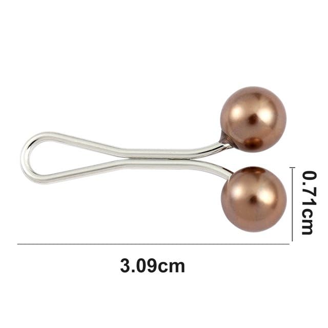 Image of 12Pcs Multicolor Headscarf Pearl Pins Clips U Shape Hijab Scarf Lady Muslim Scarf Shawl Clips Scarf Brooches Pin Jewelry Accessories, Women's Brooches and Pins, Women